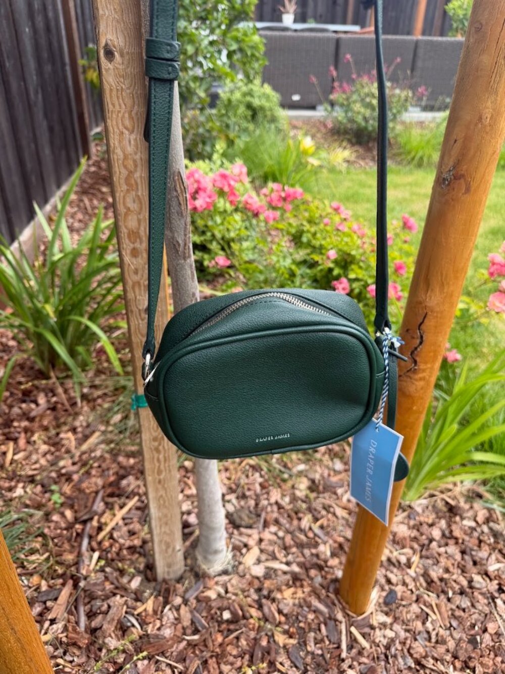 Draper James Abbie Camera Crossbody Bag in Forest Green - NWT $75
